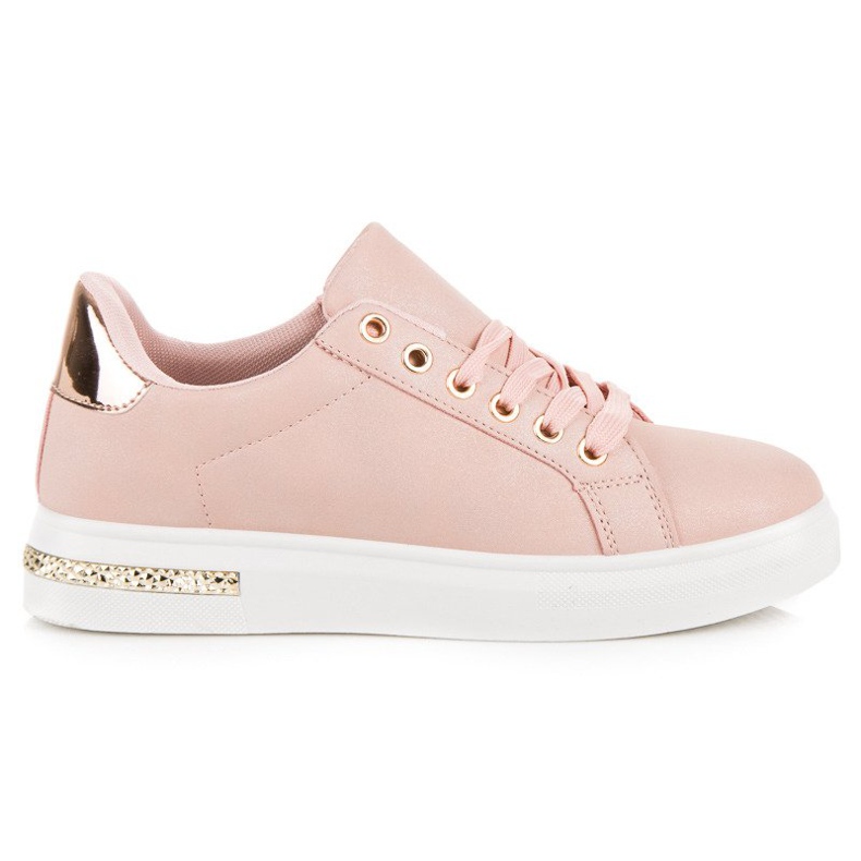 Sneakers alla moda sulla piattaforma rosa