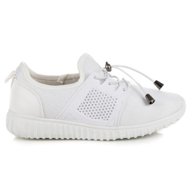 Sneakers bianche con guardolo bianca