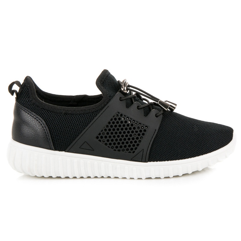 Sneakers nere con guardolo nero