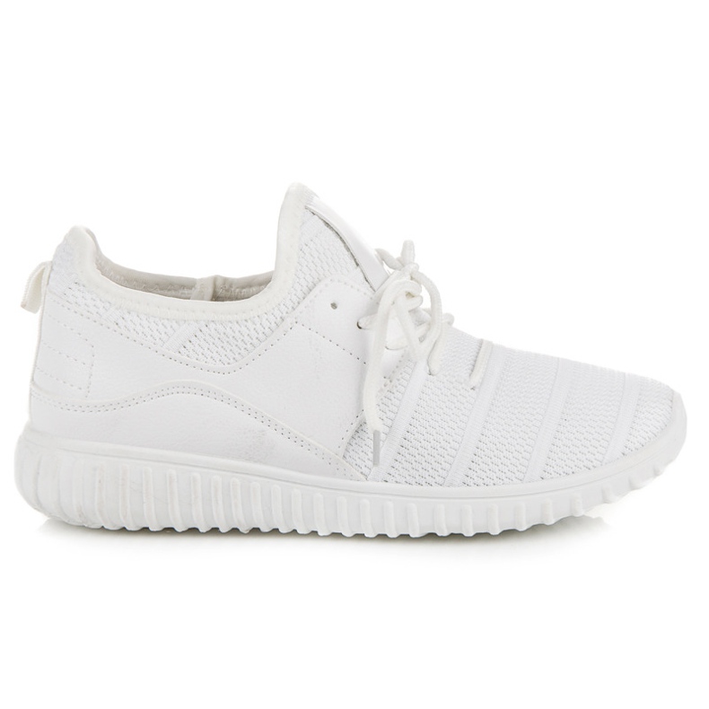 Sneakers bianche senza lacci bianca