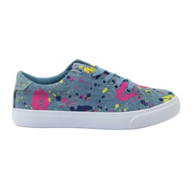American Club Sneakers sneakers in denim in bocca americana blu