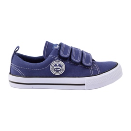 American Club Sneakers americane in velcro blu navy