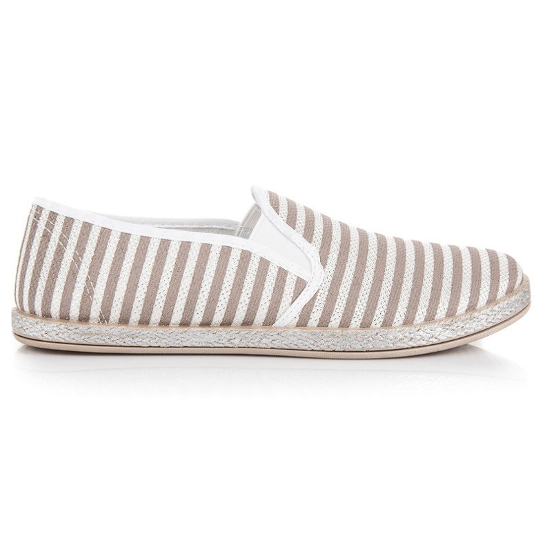 Muto Slip on espadrillas con righe grigio