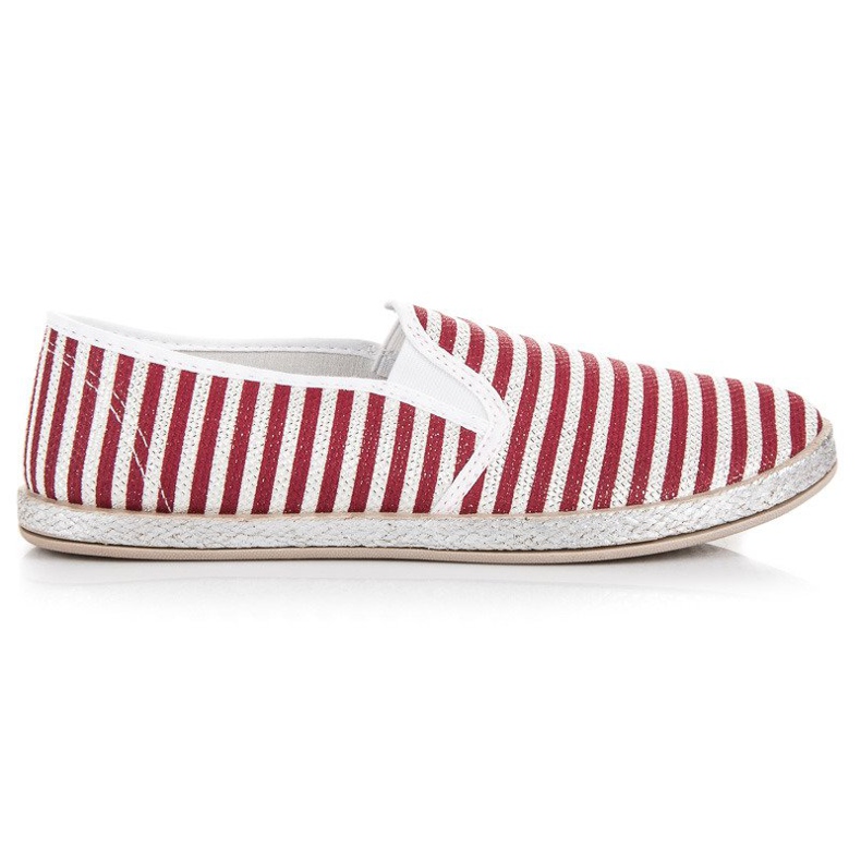Muto Slip on espadrillas con righe rosso