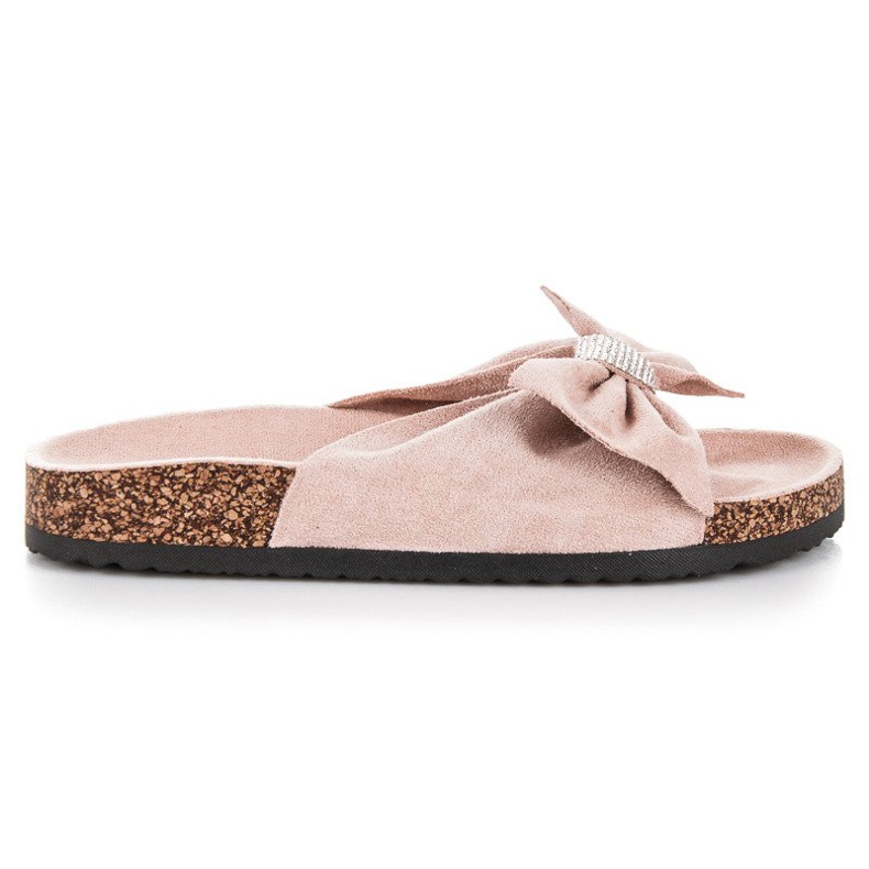 Queen Vivi Eleganti pantofole in pelle scamosciata marrone