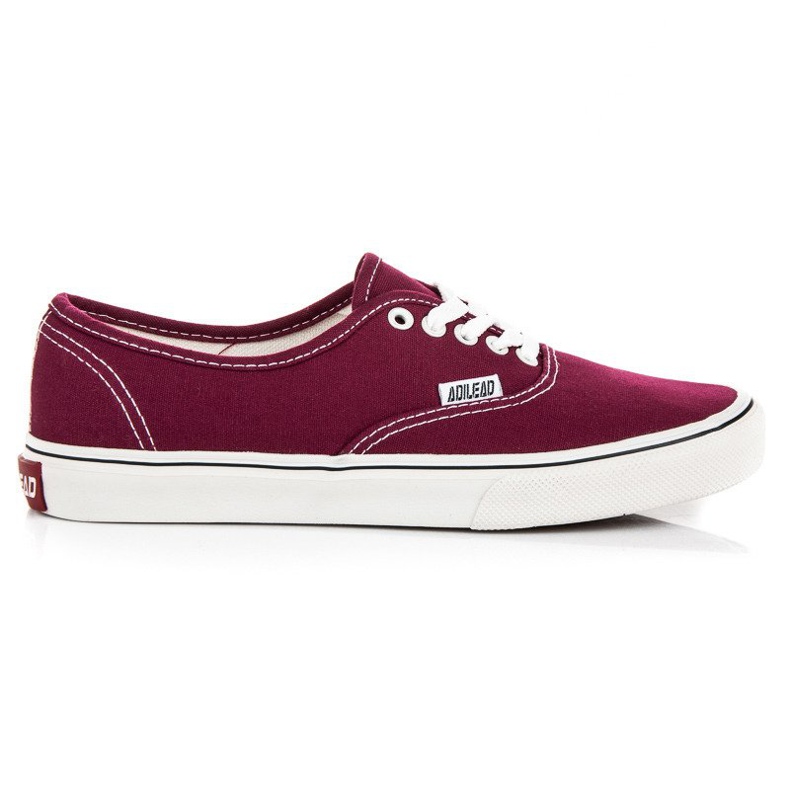 Sneakers bordeaux allacciate rosso