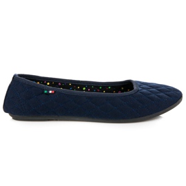 Ballerine in tessuto blu