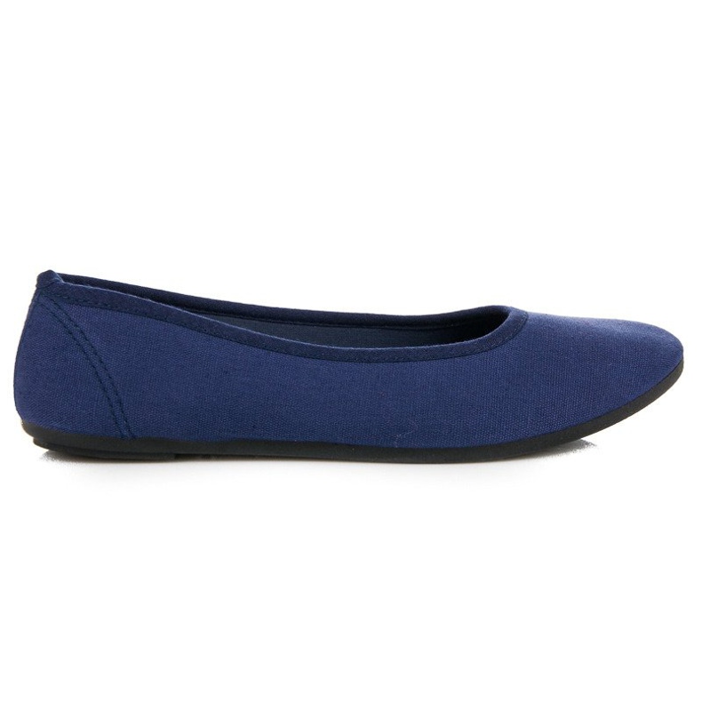 Ballerine in tessuto blu navy