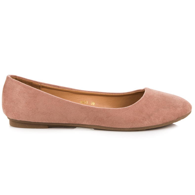 Comode ballerine in suede rosa