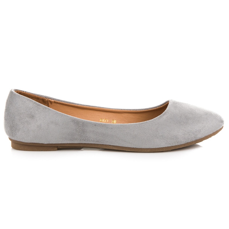 Comode ballerine in suede grigio