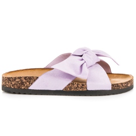 Bello Star Ciabatte in camoscio viola