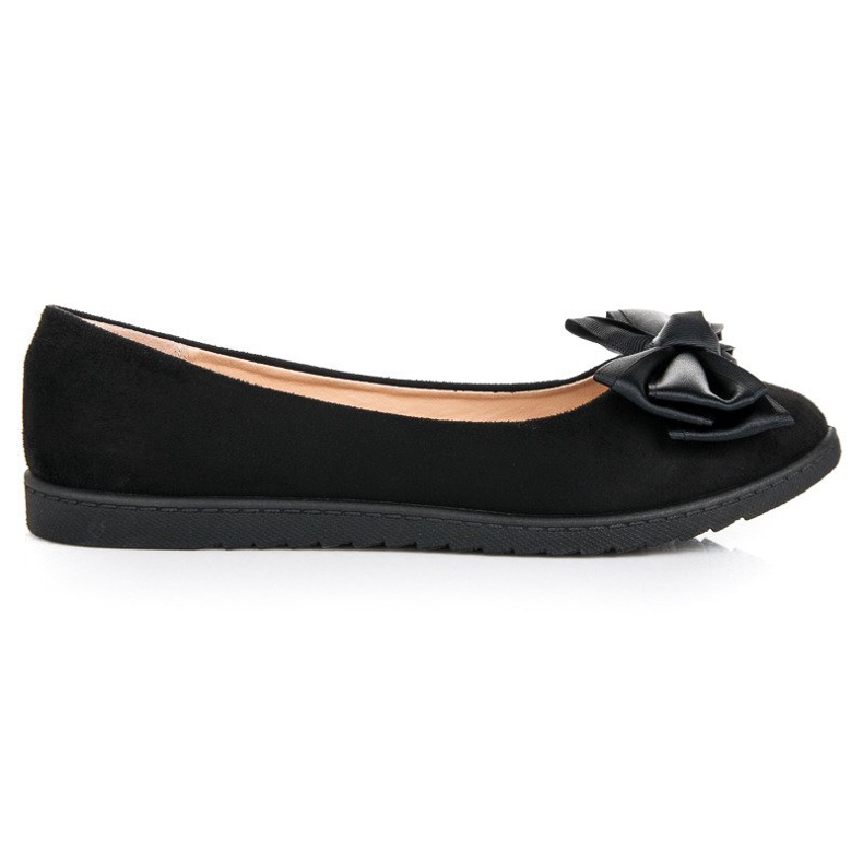 Comer Ballerine in camoscio con fiocco nero