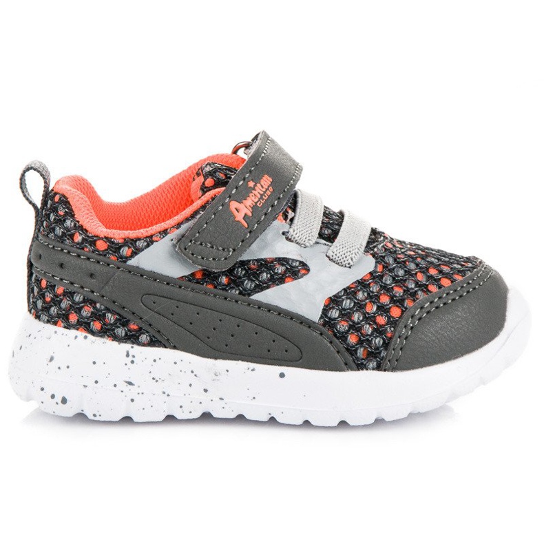 American Club Scarpe in velcro elastico e americano grigio