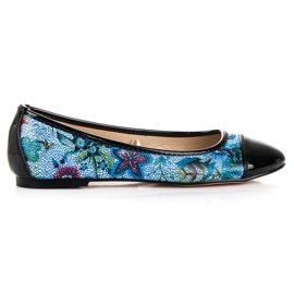 Ballerine vinceza laccate nero blu
