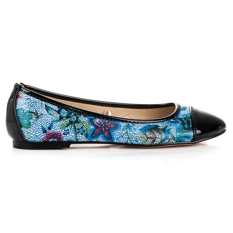Ballerine vinceza laccate nero blu