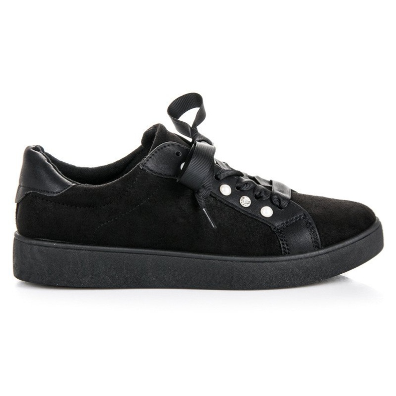 Erynn Sneakers stringate in suede nero