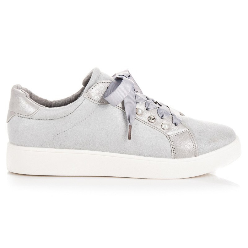 Erynn Sneakers stringate in suede grigio