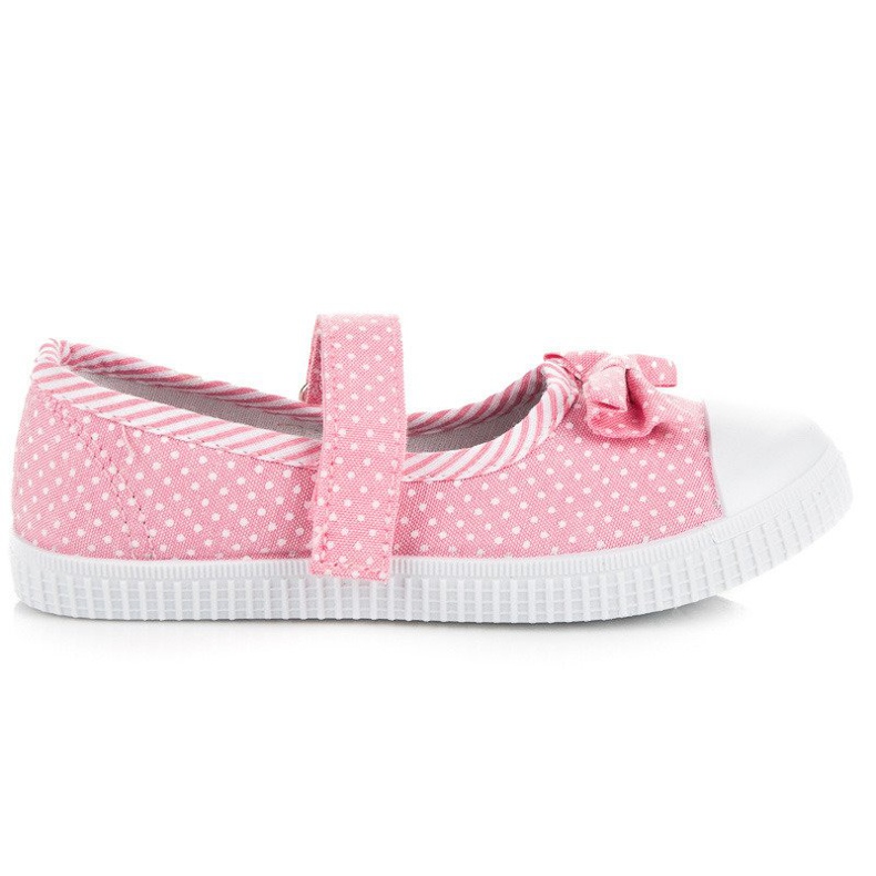 Sneaker Mckeylor con velcro bianca rosa