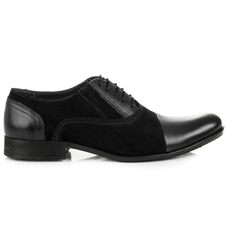 Wolski Oxford in pelle nera nero