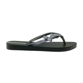 Infradito glitter con fiocco Ipanema grigio nero