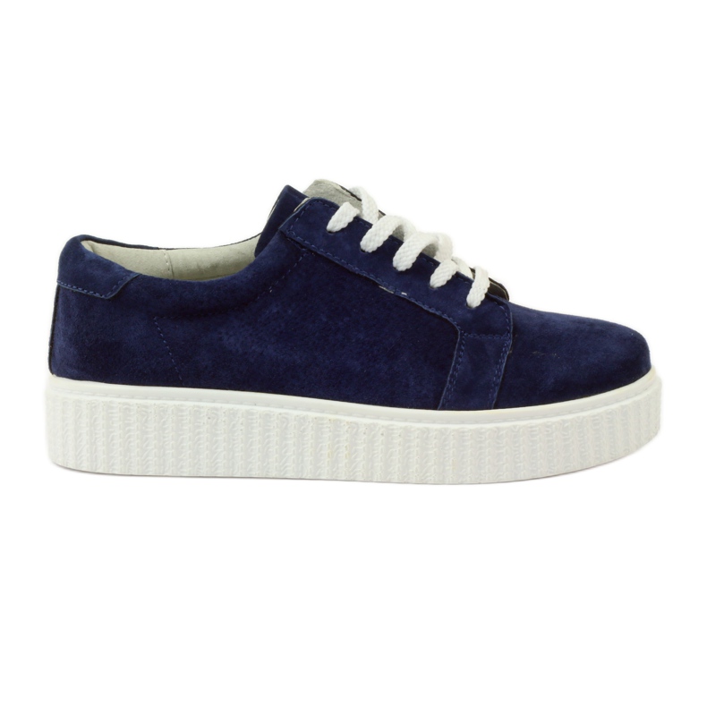 Scarpe Creepers in pelle Filippo 036 blu navy