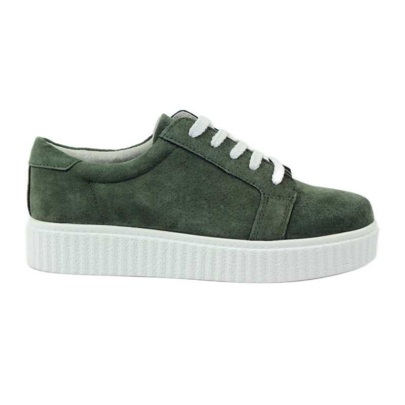 Scarpe Creepers in pelle Filippo 036 verde