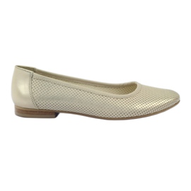 Ballerine traforate Angello 336 oro beige