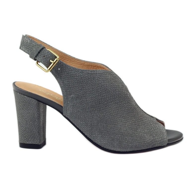 Espinto Sandali in pelle femminile 248 grigio cobra