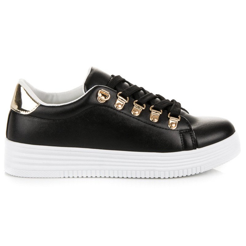 Lovery Sneaker nere sportive alla moda nero giallo