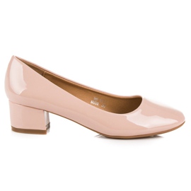 Lovery Décolleté in vernice con tacco basso rosa