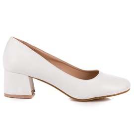 Renda Décolleté bianche con tacco basso bianco