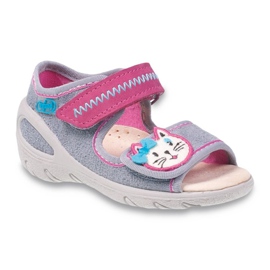 Befado scarpe per bambini pu 433X025 rosa grigio