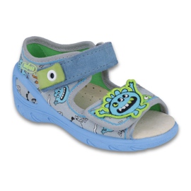Scarpe per bambini Befado pu 433P031 blu grigio