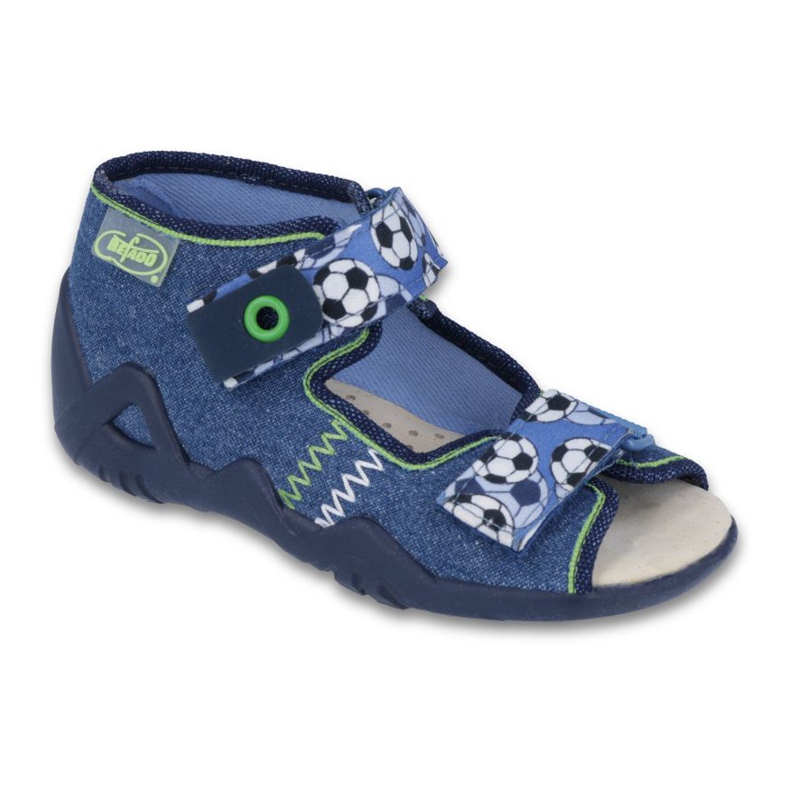 Scarpe da bambino Befado gialle 250P075 blu navy