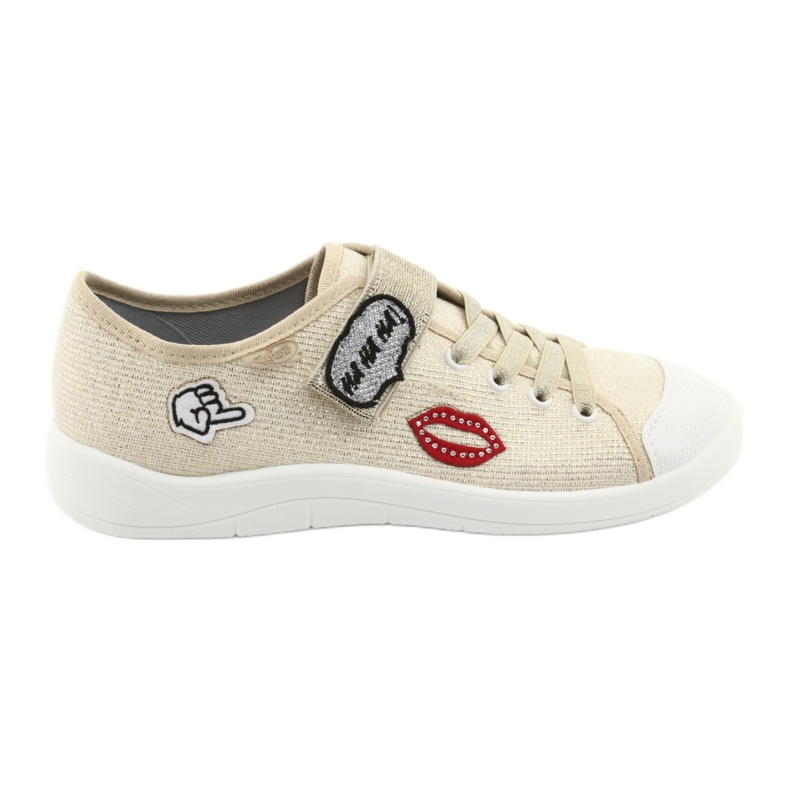 Scarpe per bambini Befado 251Q098 beige d'oro