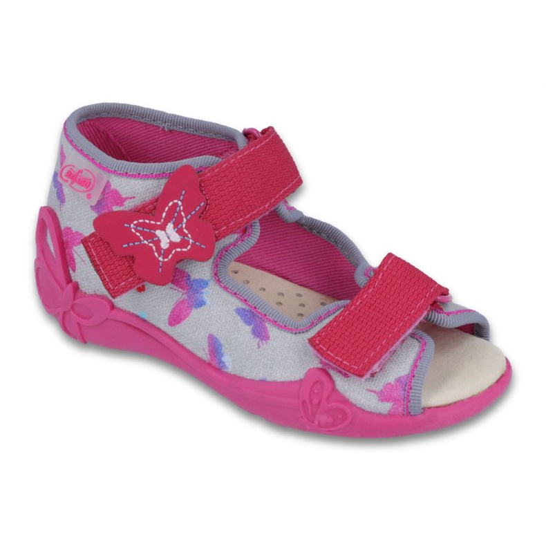 Scarpe da bambino Befado gialle 242P077 rosa grigio