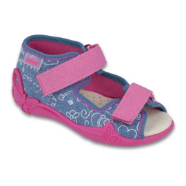 Scarpe da bambino Befado gialle 242P078 rosa blu