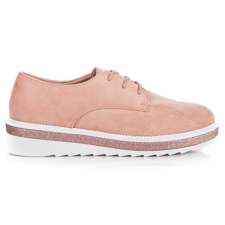 Scarpe in camoscio rosa