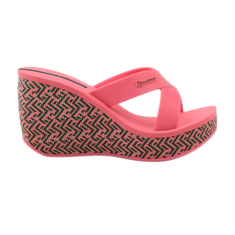 Ciabatte da donna Ipanema 82288 con zeppa nero rosa