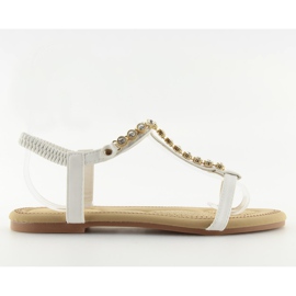 Sandali con zirconi bianchi AS10875 White bianco