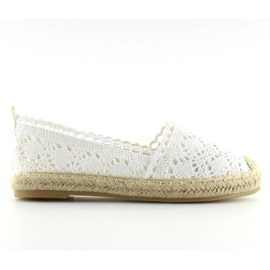Espadrillas in pizzo bianco BB11 bianco
