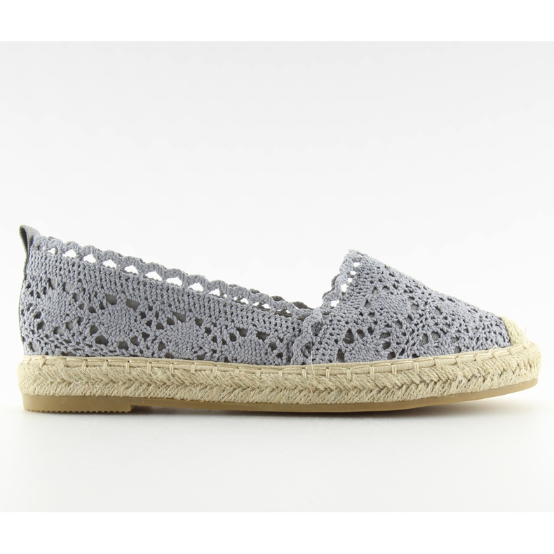 Espadrillas in pizzo grigio BB11 grigio