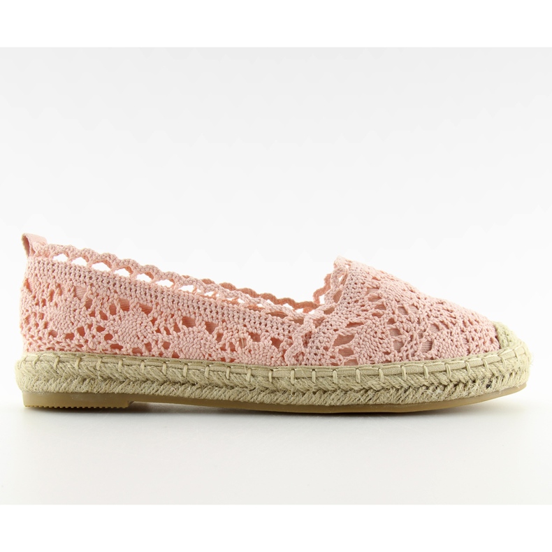 Espadrillas in pizzo rosa BB11 Rosa