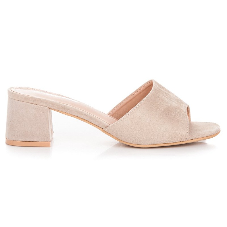 Renda Sandali con tacco in camoscio marrone