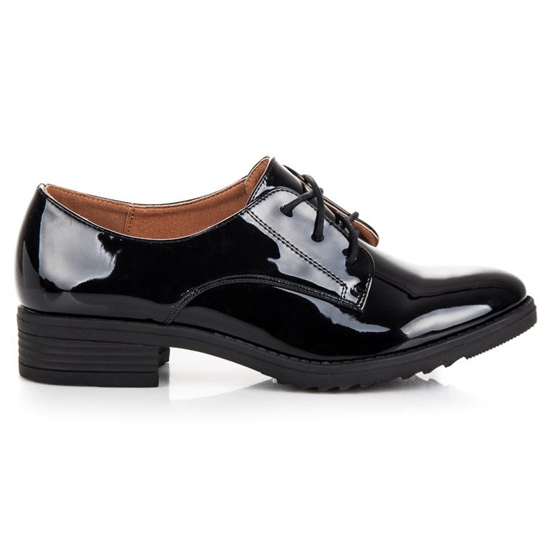 Lovery Eleganti scarpe laccate nero