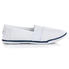 Mckeylor slipony in tessuto bianco