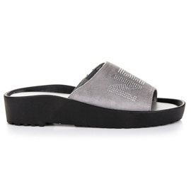 Ciabattine vinceza in camoscio grigio