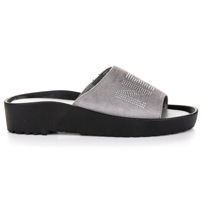 Ciabattine vinceza in camoscio grigio