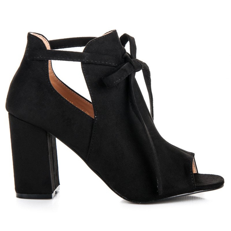 Sandali vinceza stringati in suede nero