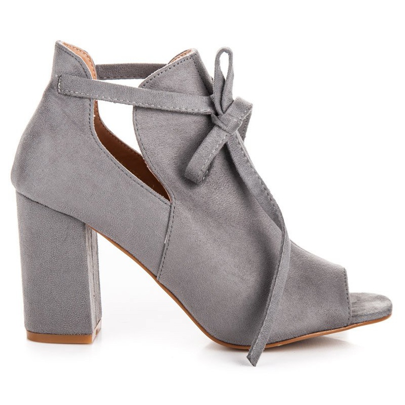 Sandali vinceza stringati in suede grigio